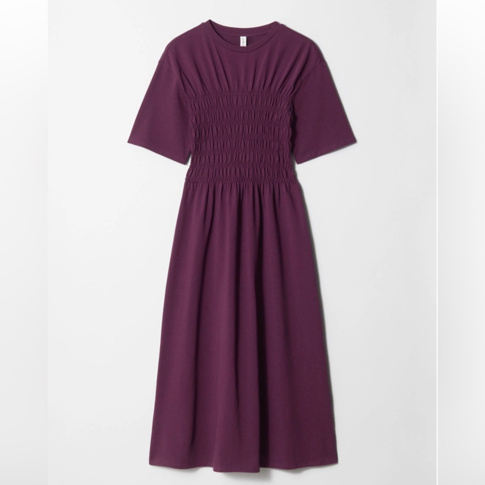 & Other Stories Purple Midi Dress